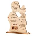 Dad Gifts from Daughter, Wooden Dad Plaque, Engraved Keepsake for Father, Best Dad Birthday Gift, Father's Day Appreciation Desk Decor