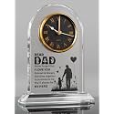 Dad Glass Clock Gift from Daughter Son, Unique Birthday