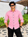 DADA Men Regular Fit Solid Spread Collar