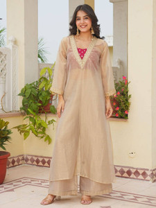 DADACREATION Women Kurta Palazzo Set