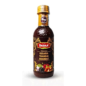 dadaji premium kesaria thandai syrup  250ml  made with real saffron amp almonds  authentic holi thandai drink  cooling summer herbal beverage