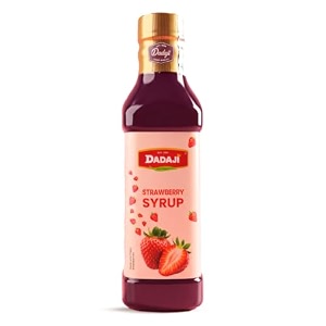 dadaji strawberry syrup - versatile addition for creating mocktails cocktails drinks juices and beverages 750ml