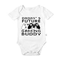 Daday's Future Gaming Buddy Bodysuits, Funny Baby Clothes, Cute Boys Girls Infant Cotton Romper Outfits 0-24 Months
