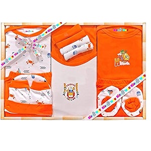 daddy - g new born unisex baby39s gift set -13 pieces orange