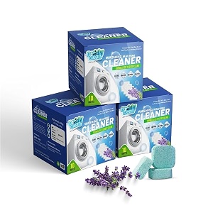 daddyclean washing machine cleaner tablet deep clean for top and front load washing machine long lasting lavender fragrance to deodorizes - 10 tablets pack of 3