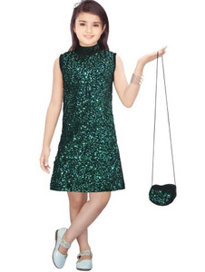 DADDYZ Girls Midi Knee Length Casual Dress
