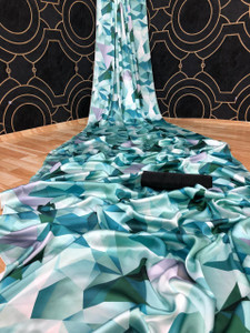 daeneyrys unstitched satin blouse material printed
