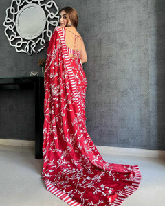 daeneyrys unstitched satin blouse material printed