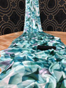 Daeneyrys Unstitched Satin Blouse Material Printed