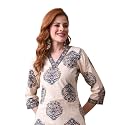 Daevish Cotton Floral Printed Casual Straight Kurta