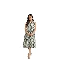 Daevish New Rayon Floral Printed Flared Midi