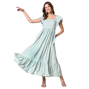 Daevish Rayon Fit and Flare Women Maxi