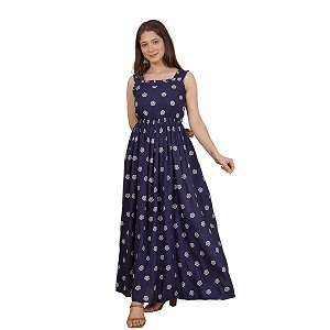 Daevish Womens Rayon Fit and Flare Maxi