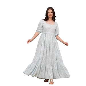 Daevish Womens Rayon Fit and Flare Midi