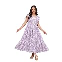Daevish Women39s Rayon Fit and Flare Maxi