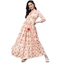 Daevish Women39s Rayon Fit and Flare Maxi