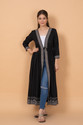 Daevish Women Straight 3/4th Sleeve Black Shrug