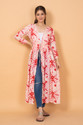 Daevish Women Longline 3/4th Sleeve Red Shrug