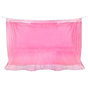 fine mesh rectangular mosquito net insect protection repellent for single beddouble bed perfect for indoors and outdoors - pink