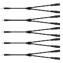 5Pack 1 Male to 2 Female Extension Cable,2.1x5.5mm DC Plugs Compatible with 12V DC Adapter Cord for CCTV Security Camera and 5~24VDC LED Light Strips
