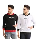 Dagcros Boy's Full Sleeve Printed Cotton Hooded T-Shirts, Combo-BD5+BD6