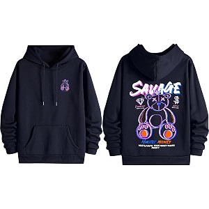 Dagcros Hoodies Printed Fleece Lined Sweatshirts Casual