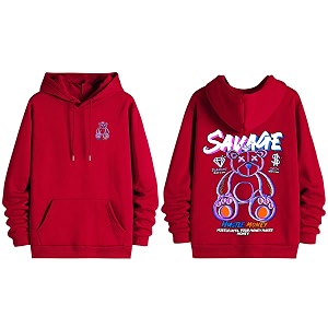 Dagcros Hoodies Printed Fleece Lined Sweatshirts Casual