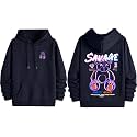 Dagcros Hoodies Printed Fleece Lined Sweatshirts Casual