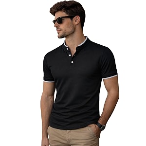 Dagcros Men Polo T-Shirt with White Trim