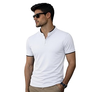 Dagcros Men Polo T-Shirt with White Trim