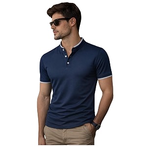 Dagcros Men Polo T-Shirt with White Trim