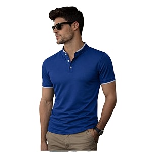 Dagcros Men Polo T-Shirt with White Trim