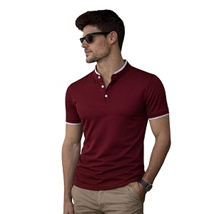Dagcros Men Polo T-Shirt with White Trim