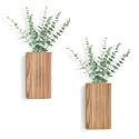 Dahey 2 Pack Wall Planter Vase with Fake Eucalyptus Plants for Wall Decor