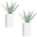 Dahey 2 PCS Wall Planter Vase with Fake Plants for Farmhouse Wall Art Decor