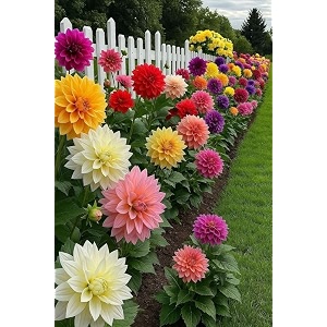 dahlia flower seeds mixed colours 50 seeds with free 20 marigold seeds mixed colour blooms 50 dahlia seedsgarden planting multi-variety pack