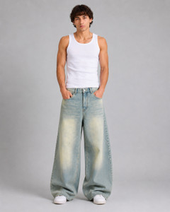 DAHZ Baggy Fit Men Blue Jeans