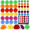 Daifunli 72 Pcs Artificial Marigold Flowers with Stems, Bright Color