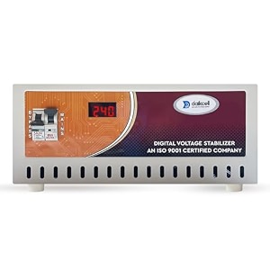 daikcell 75kva copper 90v-300v heavy duty mainline voltage stabilizer for home - 6000w - 30 amps load - 14 years warranty- dsr026 - white 