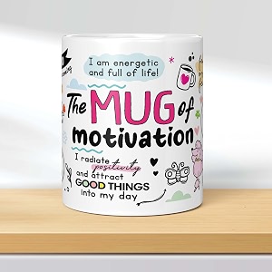 Daily Affirmation Motivation Mug Ceramic White