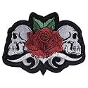 1 pc Pirate Skull Embroidered Patch, Iron-on Patch DIY Clothes Sticker Trim Embellishments Applique