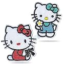 Daily Crafts 2 pcs Kitty Embroidered Patch, Iron-on Patch DIY Clothes Sticker Trim Embellishments Applique