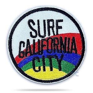 daily crafts embroidered patch iron-on patch diy clothes sticker trim embellishments applique surf california city