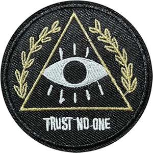 daily crafts embroidered patch iron-on patch diy clothes sticker trim embellishments applique trust no one evil eye
