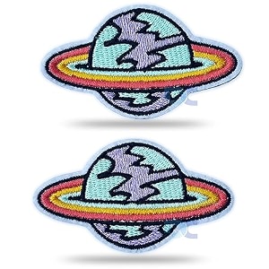 embroidered patch iron-on patch diy clothes sticker trim embellishments applique colorful planet