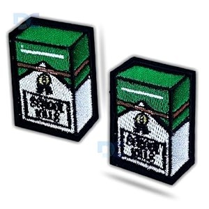 2 packs fun patch embroidered applique patch sew-on or iron-on 6 cm x 5 cm adult educational clothing embellishment