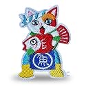 Daily Crafts Embroidered Patch, Iron-on Patch DIY Clothes Sticker Trim Embellishments Applique (Samurai Cat)