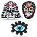 Daily Crafts Embroidered Patch, Iron-on Patch DIY Clothes Sticker Trim Embellishments Applique (Evil Eye 3 pc Combo)