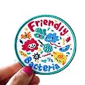 Embroidered Patch, Iron-on Patch DIY Clothes Sticker Trim Embellishments Applique (Friendly Bacteria)