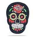Embroidered Patch, Iron-on Patch DIY Clothes Sticker Trim Embellishments Applique (Skull Tattoo)
